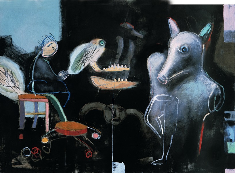Bestiariusz poety&nbsp;&nbsp;&nbsp;&nbsp;2001&nbsp;&nbsp;&nbsp;&nbsp;olej&nbsp;&nbsp;&nbsp;&nbsp;142 x 193cm